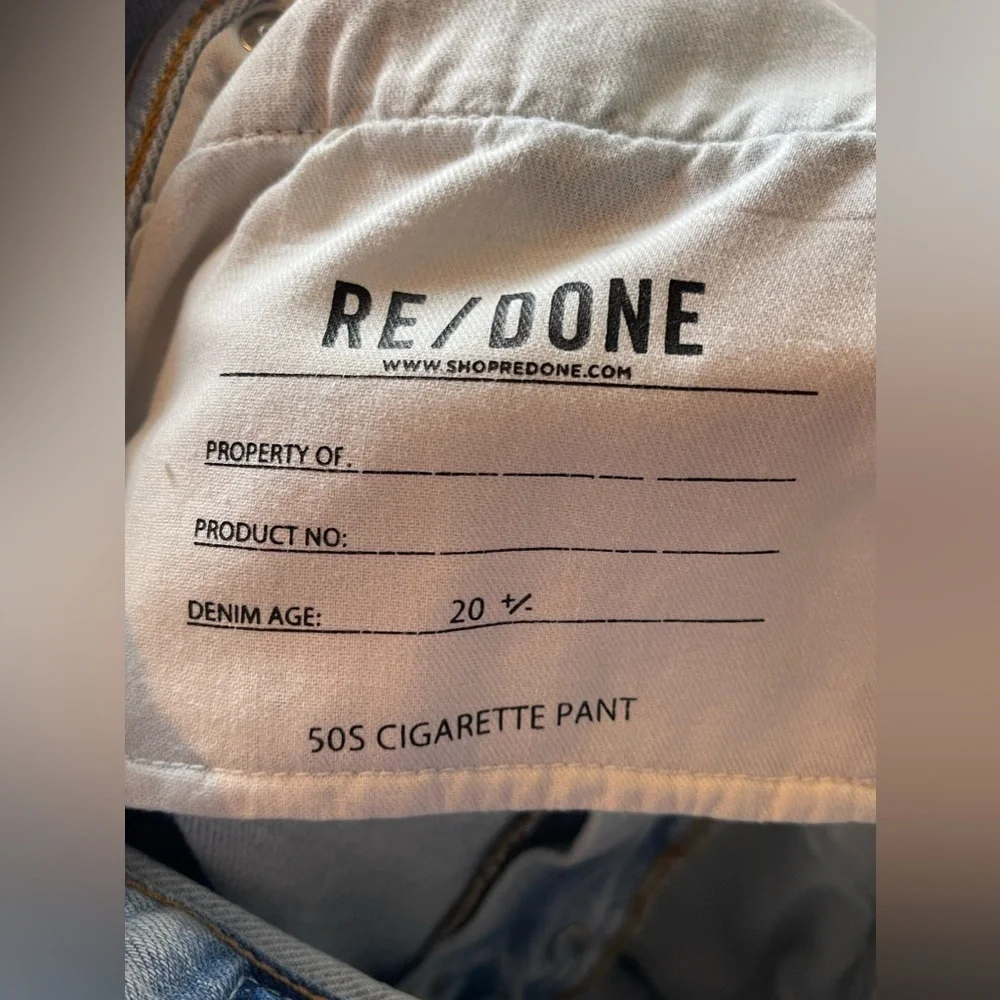 RE/DONE Jeans Women’s Size‎ 28 Originals 50s Cigarette in Aged Light